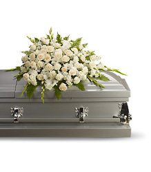 Silken Serenity Casket Spray Flower Power, Florist Davenport FL